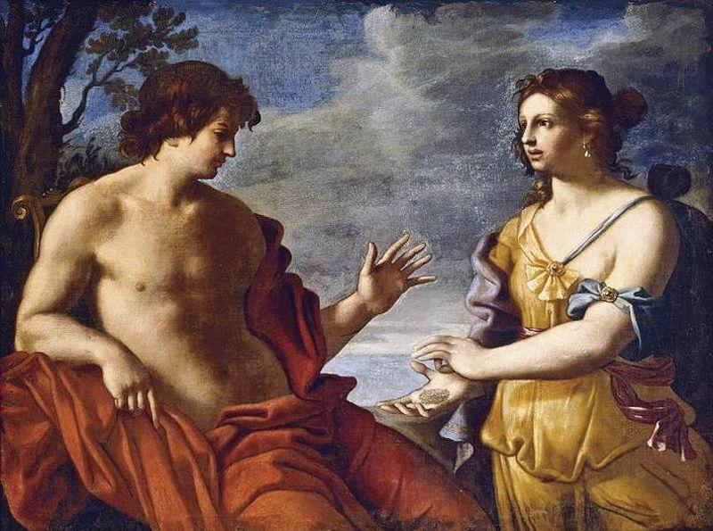 Giovanni Domenico Cerrini Apollo and the Cumaean Sibyl France oil painting art